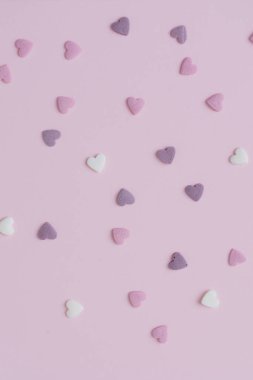 Sevgililer günü kartı şablonu ile şeker Kalpler