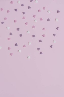 Sevgililer günü kartı şablonu ile şeker Kalpler