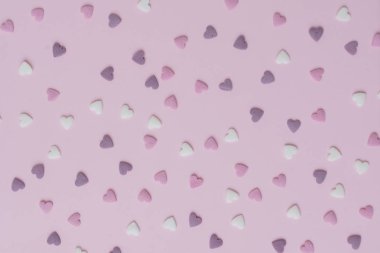 Sevgililer günü kartı şablonu ile şeker Kalpler