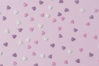 Sevgililer günü kartı şablonu ile şeker Kalpler