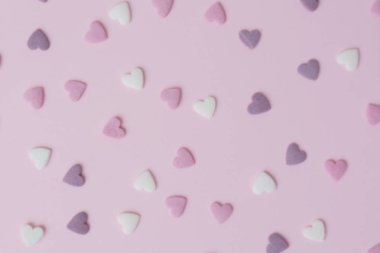 Sevgililer günü kartı şablonu ile şeker Kalpler