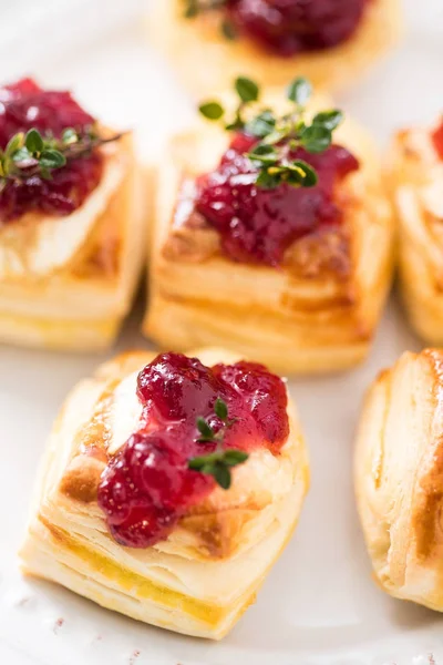 Cranberry Brie Bites — Stock Photo, Image