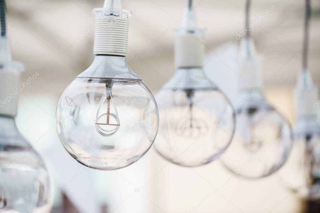 modern transparent lamp bulbs