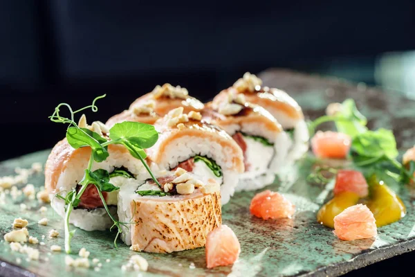 Lahodné fusion sushi — Stock fotografie