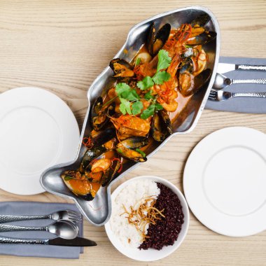 Lezzetli deniz ürünleri tabağı