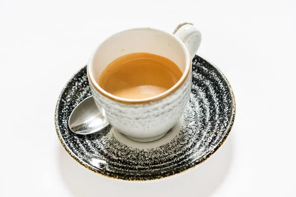 Чашка гарячої свіжої кави — стокове фото