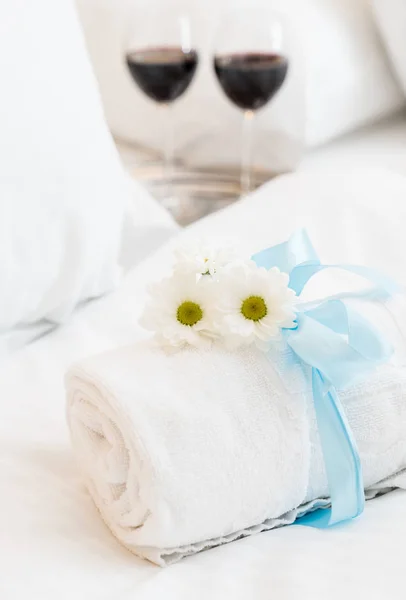 White towel in hotel