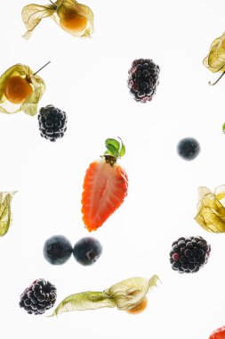 Olgun taze çilek doku