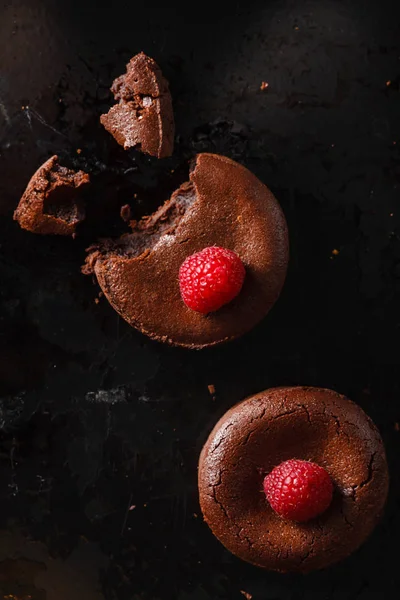 Čokoládový dort s berry — Stock fotografie