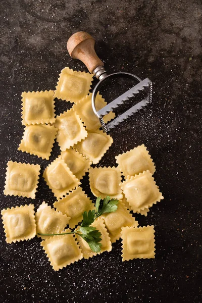 Homemade fresh ravioli — Stock Photo, Image