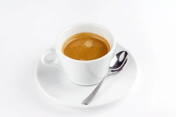 Latte in tazza di caffè — Foto Stock