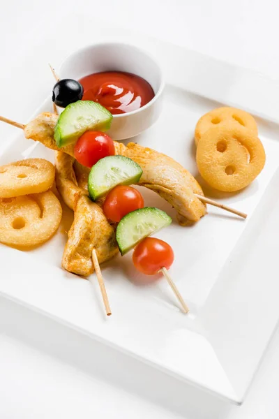 Savoureux goûter drôle pour les enfants — Photo