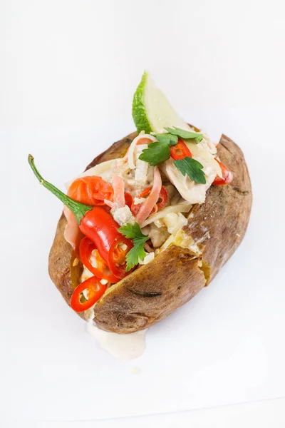 Baked potato with filling — Stock Photo, Image