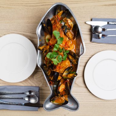 Lezzetli deniz ürünleri tabağı