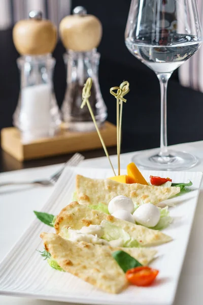 Assortment of cheese in plate — Stock Photo, Image