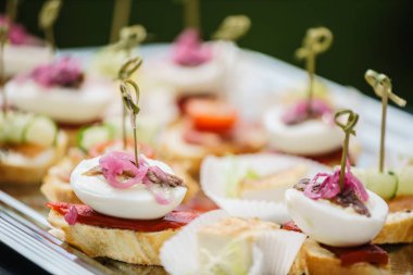 Plaka üzerinde lezzetli meze