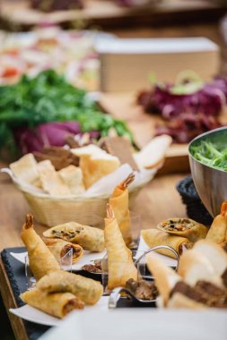 Plaka üzerinde lezzetli meze