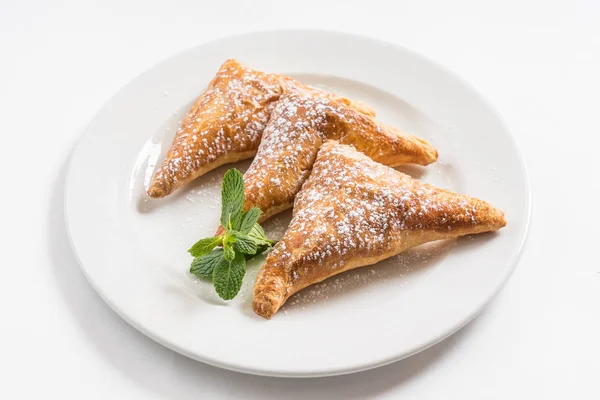 Pedaços de torta de maçã doce — Fotografia de Stock