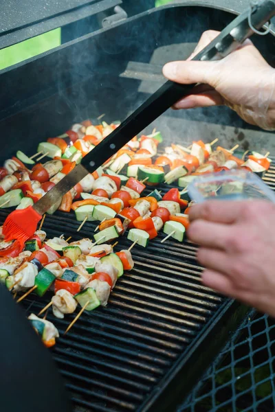 Meat grilled kebabs — Stock Photo, Image