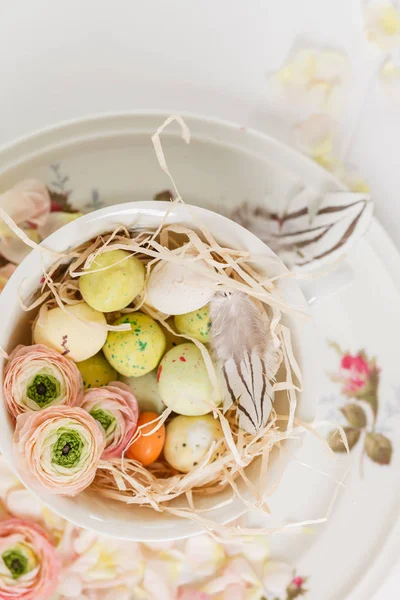 Easter concept top view — Stock Photo, Image
