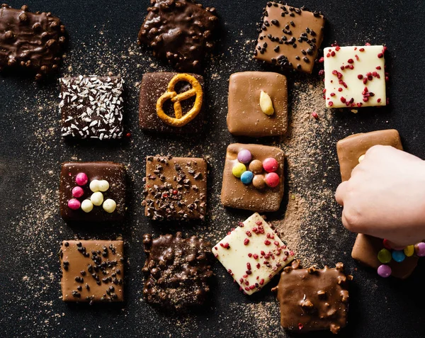 Deliciosas galletas de chocolate —  Fotos de Stock