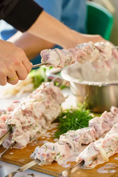 Taze çiğ kebap — Stok fotoğraf