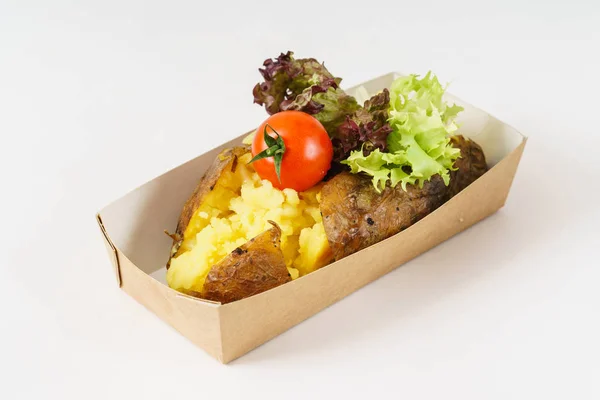 Aptitretande bakad potatis — Stockfoto