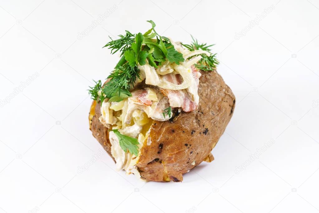 Appetizing baked potato 