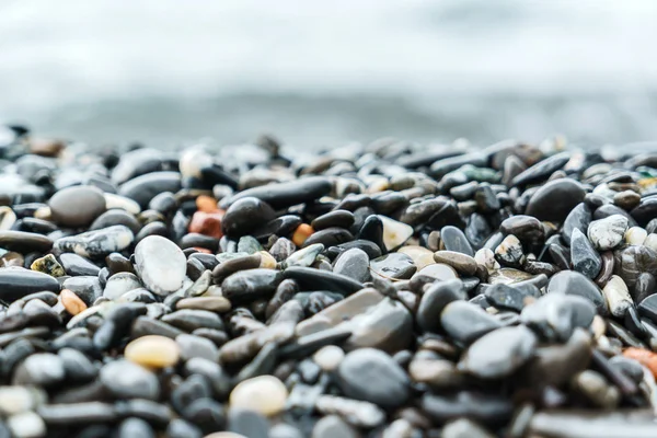 Gray pebbles on the beach — Stock Photo, Image