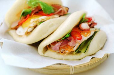 Bao buns lezzetli dolgulu