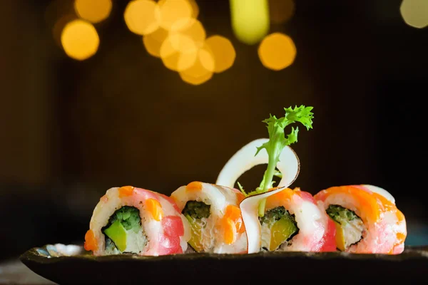 Sushi saporito con pesce — Foto Stock