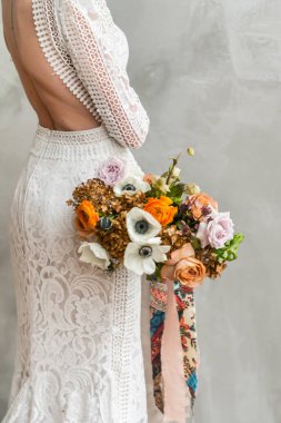 çiçekli güzel gelin