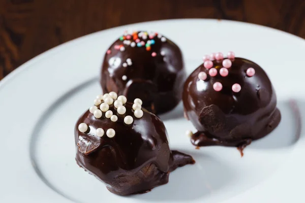 Läckra chokladbollar — Stockfoto
