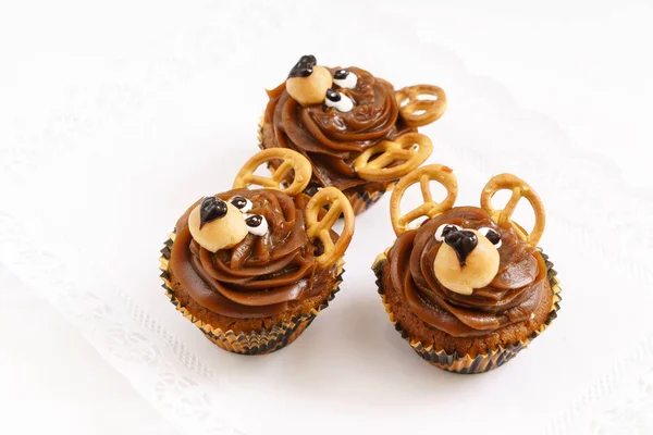 Tasty funny cupcakes — Stock Photo, Image