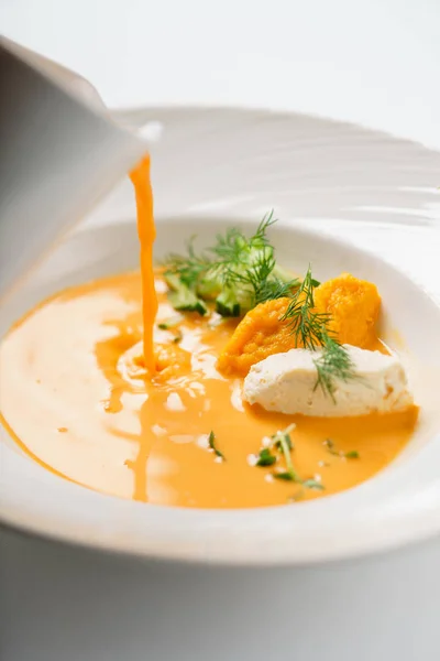 Fresh cream soup — Stock Photo, Image