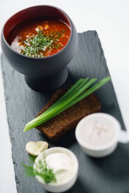 Pancar çorbası kase