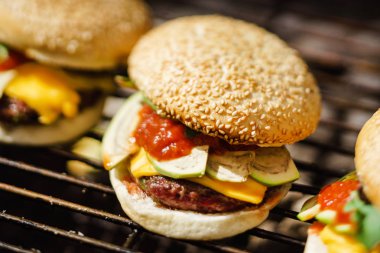 Taze lezzetli hamburger.