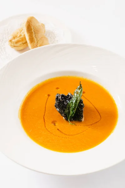 Pumpkin cream soup — Stock Photo, Image