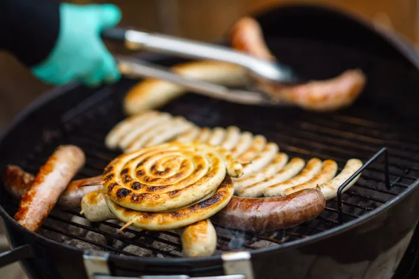 Appetizing grilled sausages — Stock Photo, Image