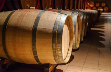 wooden wine barrels