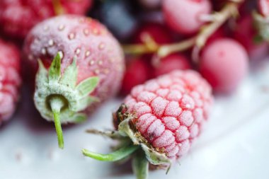 Parlak dondurulmuş meyveler