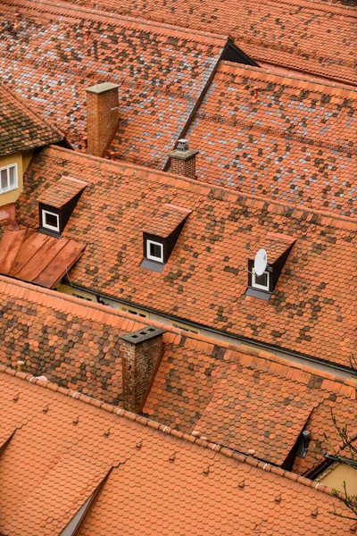 Vintage House Tile Roof — Stock Photo, Image