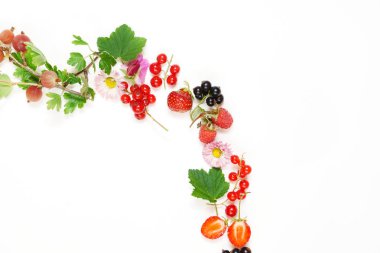 taze meyve ve çilek üzerinde