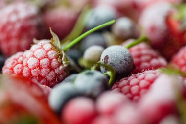 Dondurulmuş meyveler yakın çekim
