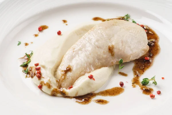 Chicken with mashed potato — Stock Photo, Image