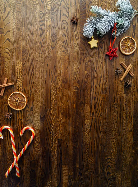 Christmas wooden background — Stock Photo, Image