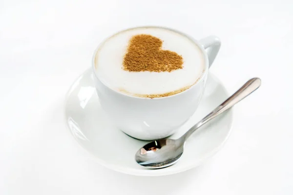 Coração latte arte — Fotografia de Stock