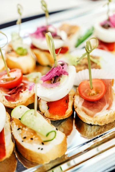 Catering food on table Royalty Free Stock Photos