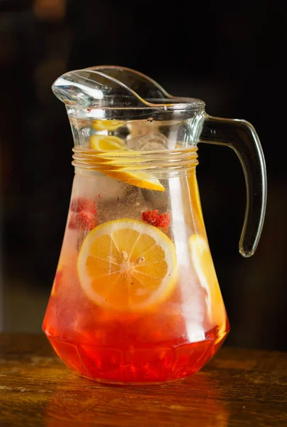 Summer lemonade in jar — Stock Photo, Image
