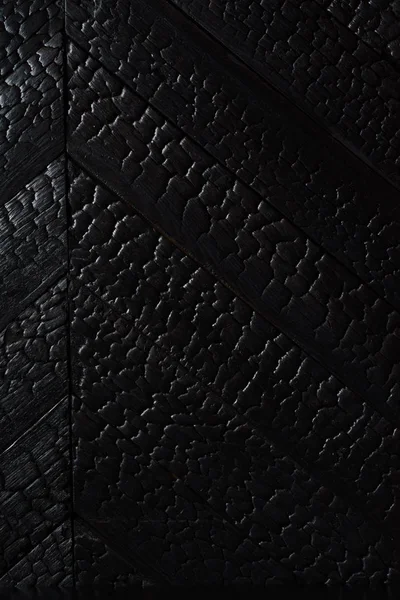 Siyah ahşap doku yanmış